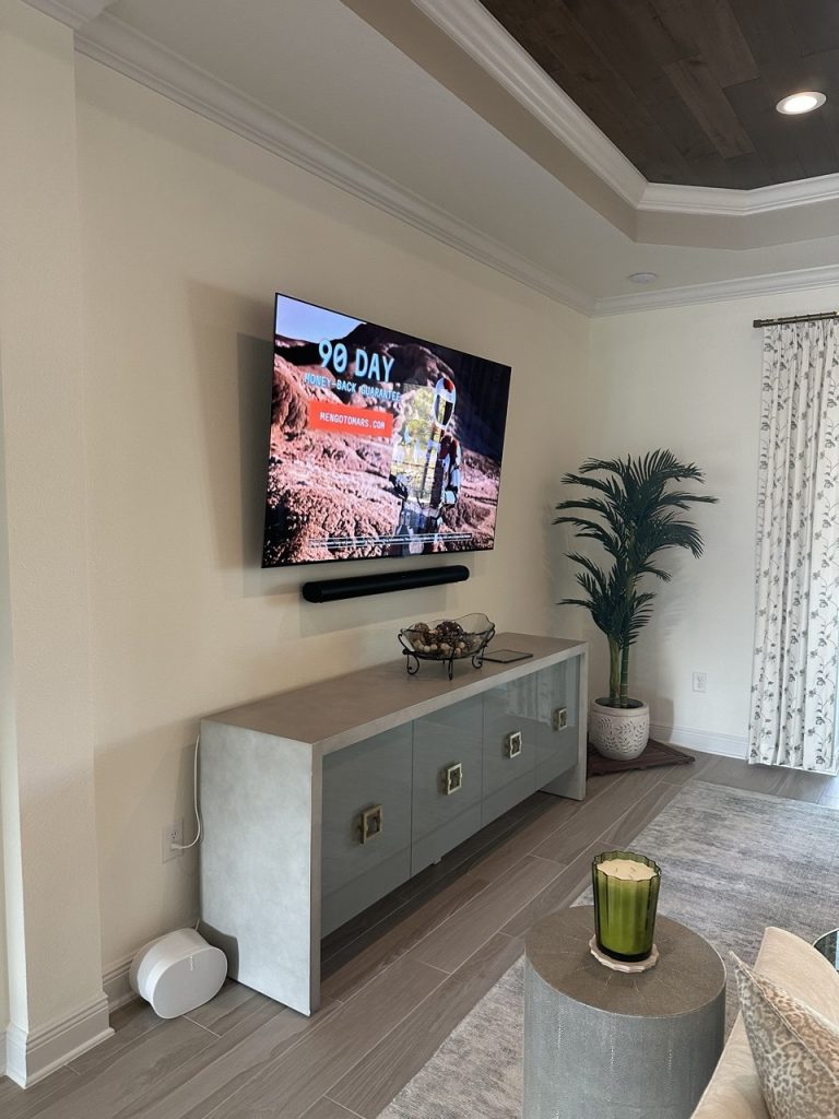 Wall before the custom accent wall build