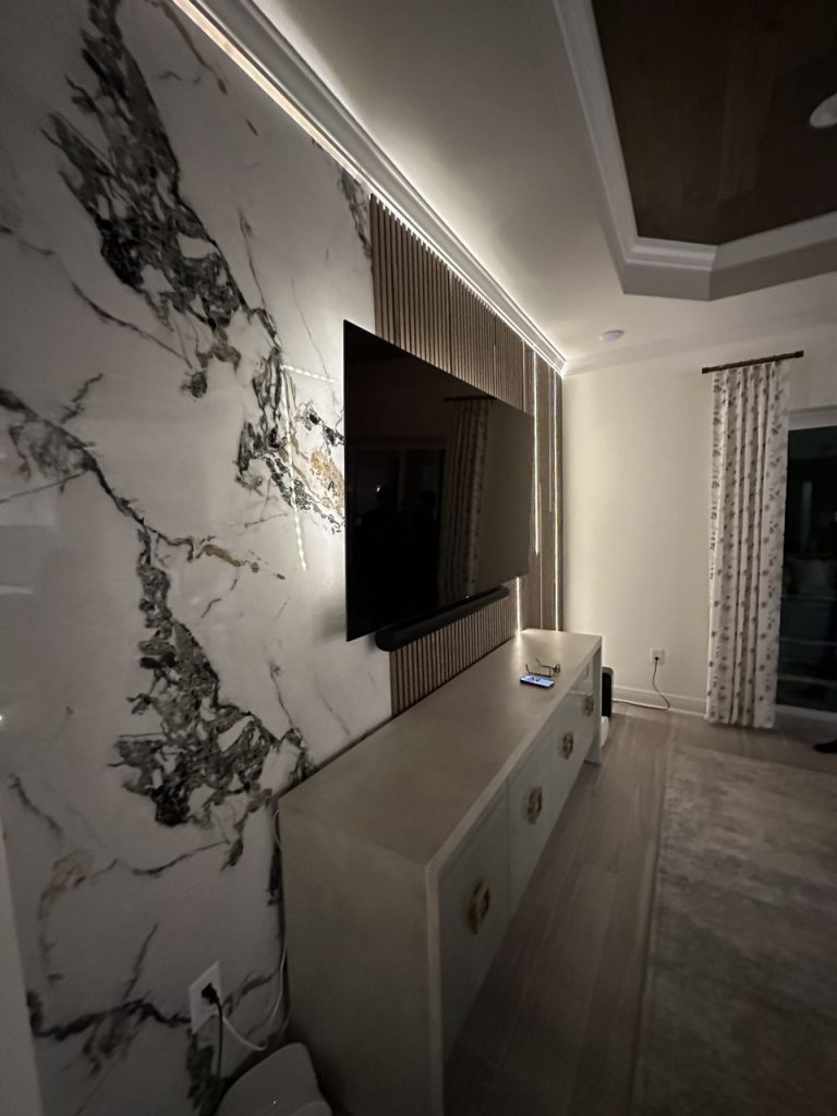 Finished custom accent wall
